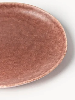 Westwing Collection Platos llanos artesanales de forma orgánica Macey, 4 uds.