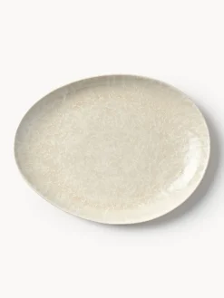 Westwing Collection Platos llanos artesanales de forma orgánica Macey, 4 uds.