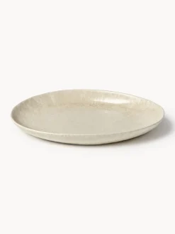 Westwing Collection Platos llanos artesanales de forma orgánica Macey, 4 uds.