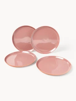 Westwing Collection Platos llanos con esmalte reactivo Havana, 4 uds.^ Platos Llanos|Vajillas Completas