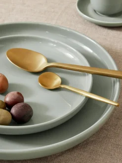 Westwing Collection Platos llanos de porcelana Nessa, 4 uds.