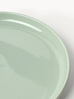 Westwing Collection Platos llanos de porcelana Nessa, 4 uds.