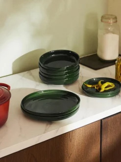 Westwing Collection Platos llanos de porcelana Nessa, 4 uds.^ Platos Llanos|Vajillas Completas