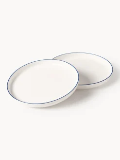 Westwing Collection Platos llanos de porcelana Facile, 2 uds.