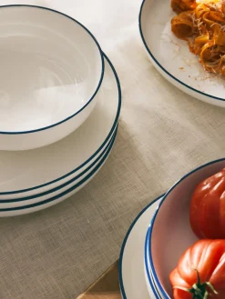 Westwing Collection Platos llanos de porcelana Facile, 2 uds.