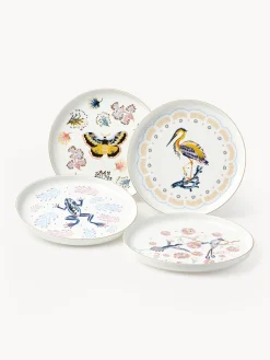 Westwing Collection Platos llanos Flamboyant, 4 uds.