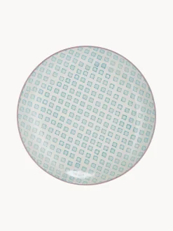 Bloomingville Platos llanos pintados a mano Patrizia, 3 uds.^ Platos Llanos|Vajillas Completas