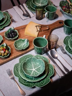 BORDALLO PINHEIRO Platos llanos pintados a mano Cabbage, 2 uds.^ Platos Llanos|Vajillas Completas