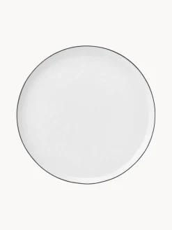 Broste Copenhagen Platos postre artesanales de porcelana Salt, 4 uds.