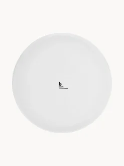 Broste Copenhagen Platos postre artesanales de porcelana Salt, 4 uds.