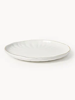 Westwing Collection Platos postre de porcelana con relieves Sali, 2 uds.^ Platos De Postre|Vajillas Completas