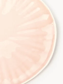 Westwing Collection Platos postre de porcelana con relieves Sali, 4 uds.