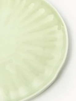 Westwing Collection Platos postre de porcelana con relieves Sali, 4 uds.^ Platos De Postre|Vajillas Completas