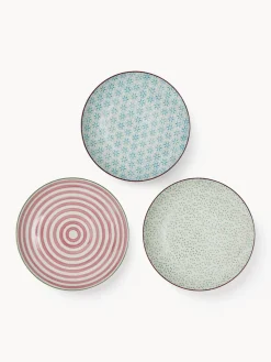 Bloomingville Platos postre pintados a mano Patrizia, 3 uds.