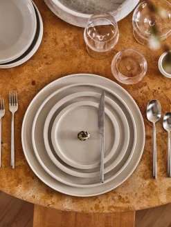 SERAX Platos postres de porcelana con esmalte reactivo Dune, 2 uds.