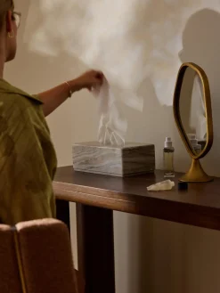 Westwing Collection Portapañuelos de mármol Simba^ Jarrones