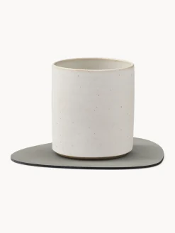 Lind DNA Posavasos asimétricos de cuero Curve, 4 uds.