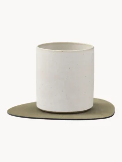 Lind DNA Posavasos asimétricos de cuero Curve, 4 uds.^ Posavasos|Vajillas Completas