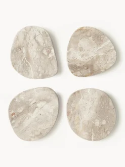Westwing Collection Posavasos asimétricos de mármol Lio, 4 uds.