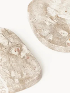 Westwing Collection Posavasos asimétricos de mármol Lio, 4 uds.