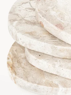 Westwing Collection Posavasos asimétricos de mármol Lio, 4 uds.