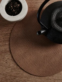 Lind DNA Posavasos de cuero redondos Hot^ Posavasos|Vajillas Completas