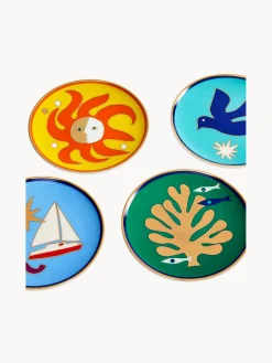 Jonathan Adler Posavasos de porcelana Playa, 4 uds.^ Posavasos|Vajillas Completas