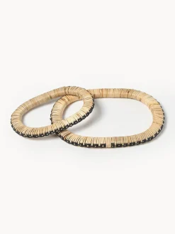 Ferm Living Posavasos de ratán y madera de mango Weave, 2 uds.^ Posavasos|Vajillas Completas