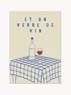 POSTER & FRAME Póster Et Un Verre de Vin