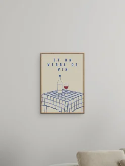 POSTER & FRAME Póster Et Un Verre de Vin