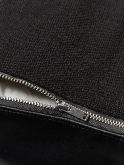 Westwing Collection Puf artesanal de cuero Raven^ Cojines Para Suelo Y Pufs|Mantas