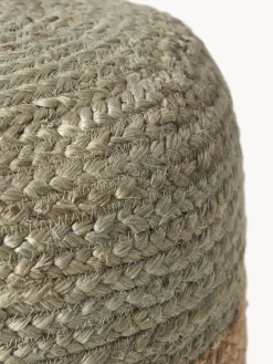 Westwing Collection Puf artesanal de yute Bono^ Mantas|Cojines Para Suelo Y Pufs