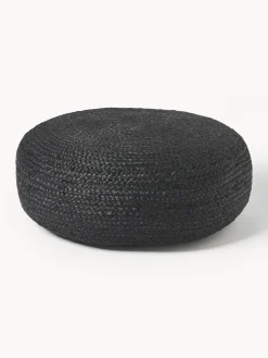 Westwing Collection Puf artesanal de yute Bono^ Mantas|Cojines Para Suelo Y Pufs