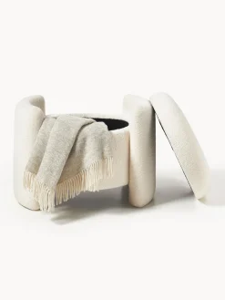 Westwing Collection Puf de borreguillo con espacio de almacenaje Benji^ Pufs Y Otomanos|Pufs Y Otomanos