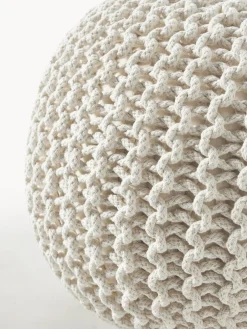 Westwing Collection Puf de punto artesanal Dori