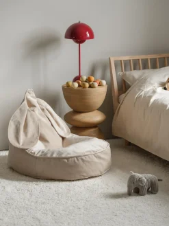 Wigiwama Puf de terciopelo Bunny^Niños Decoración Infantil|Puf Infantiles