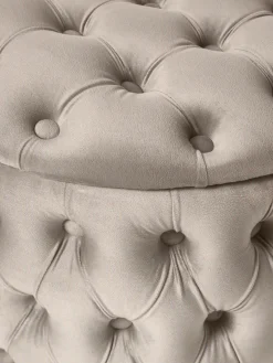 Westwing Collection Puf de terciopelo Chiara, con espacio de almacenamiento