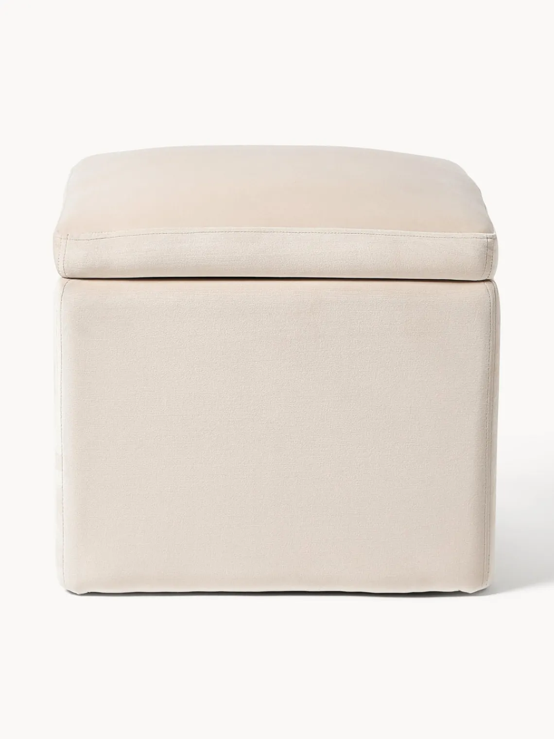 Westwing Collection Puf de terciopelo con espacio de almacenamiento Winou