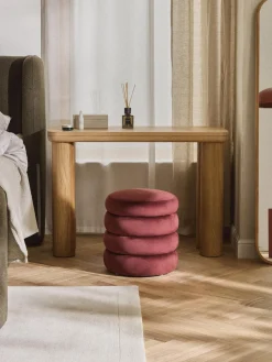 Westwing Collection Puf de terciopelo con espacio de almacenamiento Alto