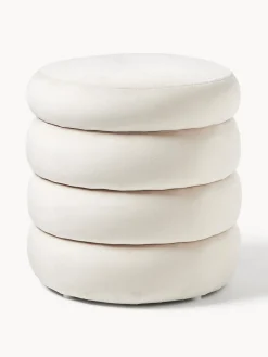 Westwing Collection Puf de terciopelo con espacio de almacenamiento Alto