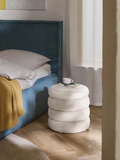 Westwing Collection Puf de terciopelo con espacio de almacenamiento Alto