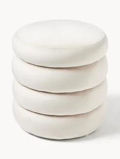 Westwing Collection Puf de terciopelo con espacio de almacenamiento Alto