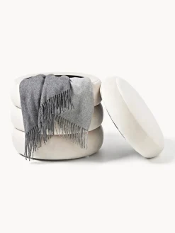 Westwing Collection Puf de terciopelo con espacio de almacenamiento Alto