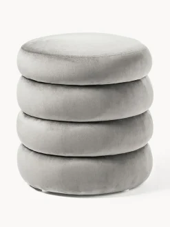 Westwing Collection Puf de terciopelo con espacio de almacenamiento Alto