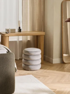 Westwing Collection Puf de terciopelo con espacio de almacenamiento Alto