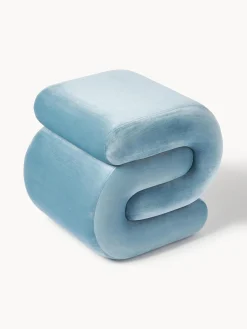 Westwing Collection Puf de terciopelo Merle^ Pufs Y Otomanos|Pufs Y Otomanos