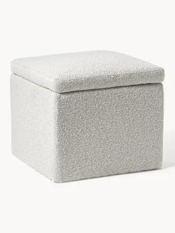 Westwing Collection Puf en tejido bouclé con espacio de almacenamiento Winou^ Pufs Y Otomanos|Pufs Y Otomanos