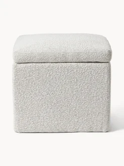 Westwing Collection Puf en tejido bouclé con espacio de almacenamiento Winou^ Pufs Y Otomanos|Pufs Y Otomanos