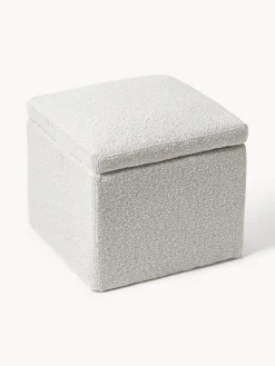 Westwing Collection Puf en tejido bouclé con espacio de almacenamiento Winou^ Pufs Y Otomanos|Pufs Y Otomanos