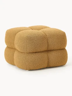 Westwing Collection Puf en tejido bouclé Ellie